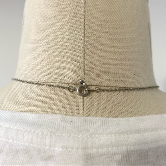 Minimal Silvertone Long Ladder Necklace - Picture 5 of 5